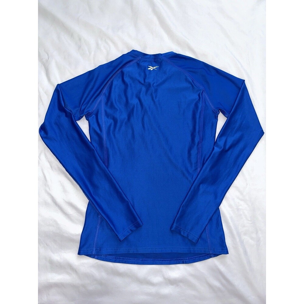 Reebok Women’s Large Shirt Blue Long Sleeve Comfort Stretch Athletic Top - Picture 6 of 7